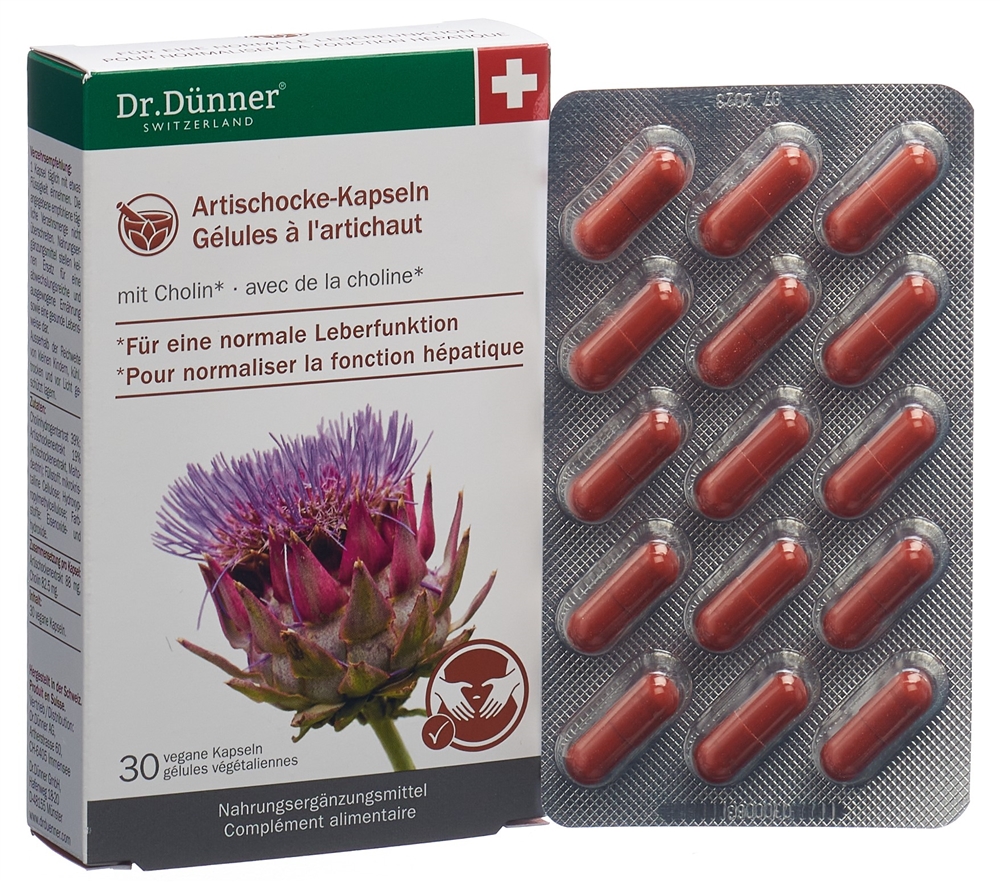 DUENNER Artischocke Leberfunktion<br>30 Stück, Blister, Kapsel, (neu)