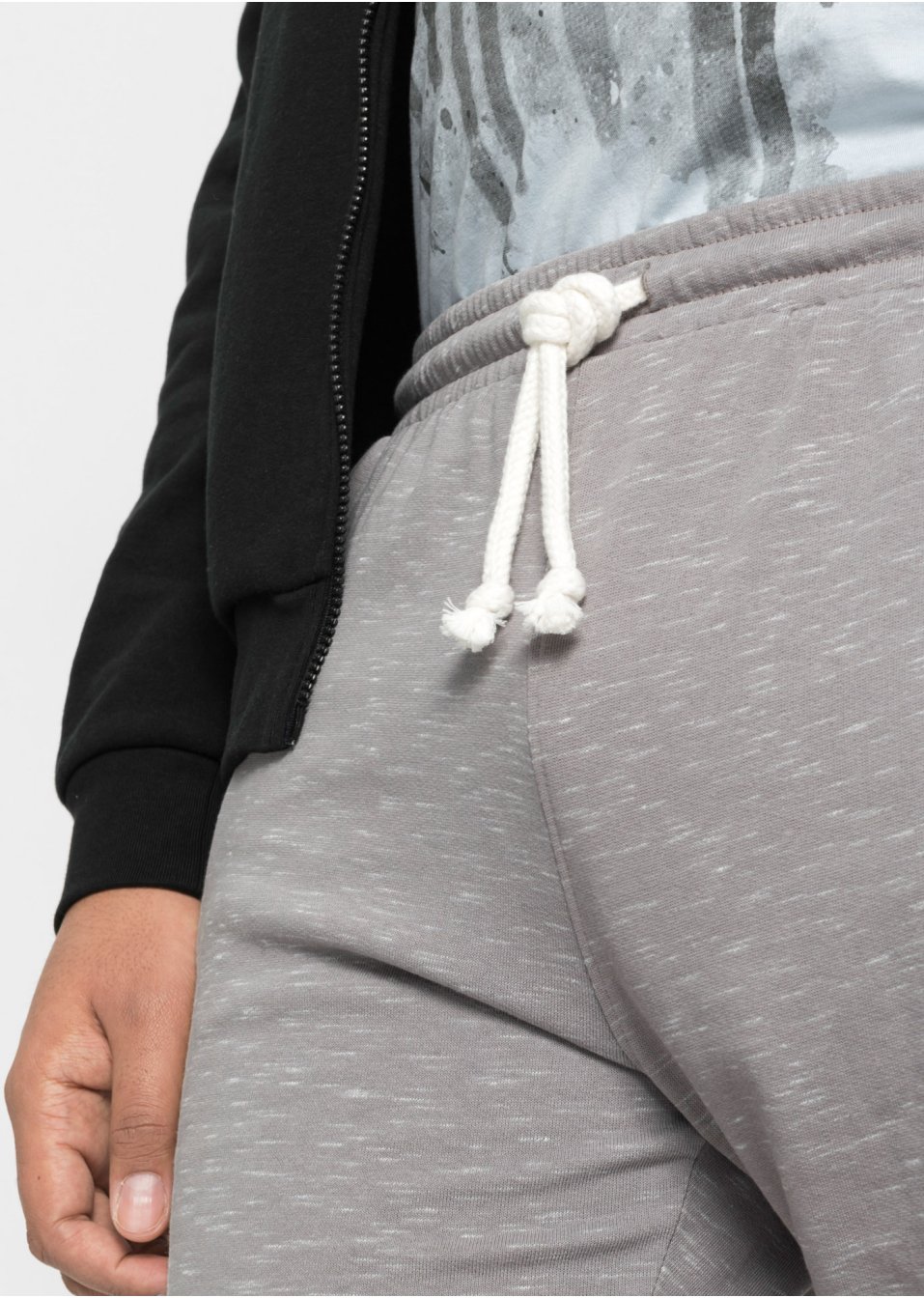 Lot de 2 shorts en sweat avec bordure roulottée, Regular Fit
