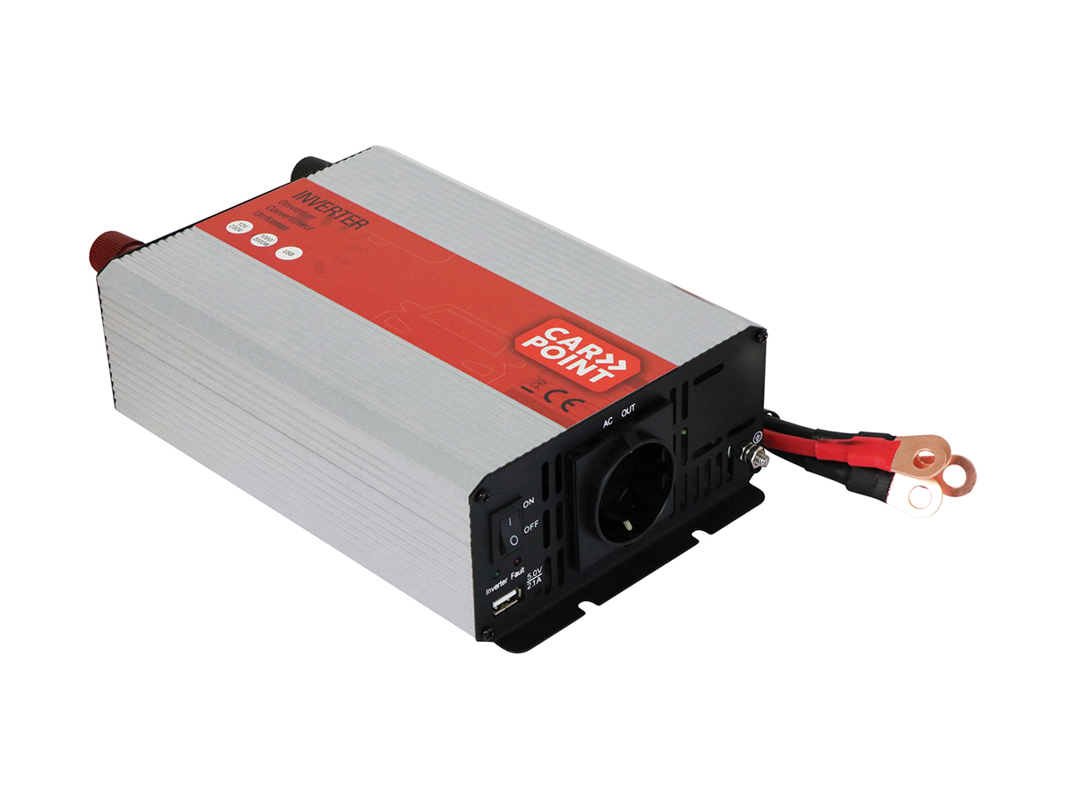 Carpoint 1000 watt omvormer met accu kabel