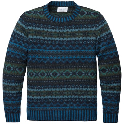 Herrenpullover gemustert, Blau