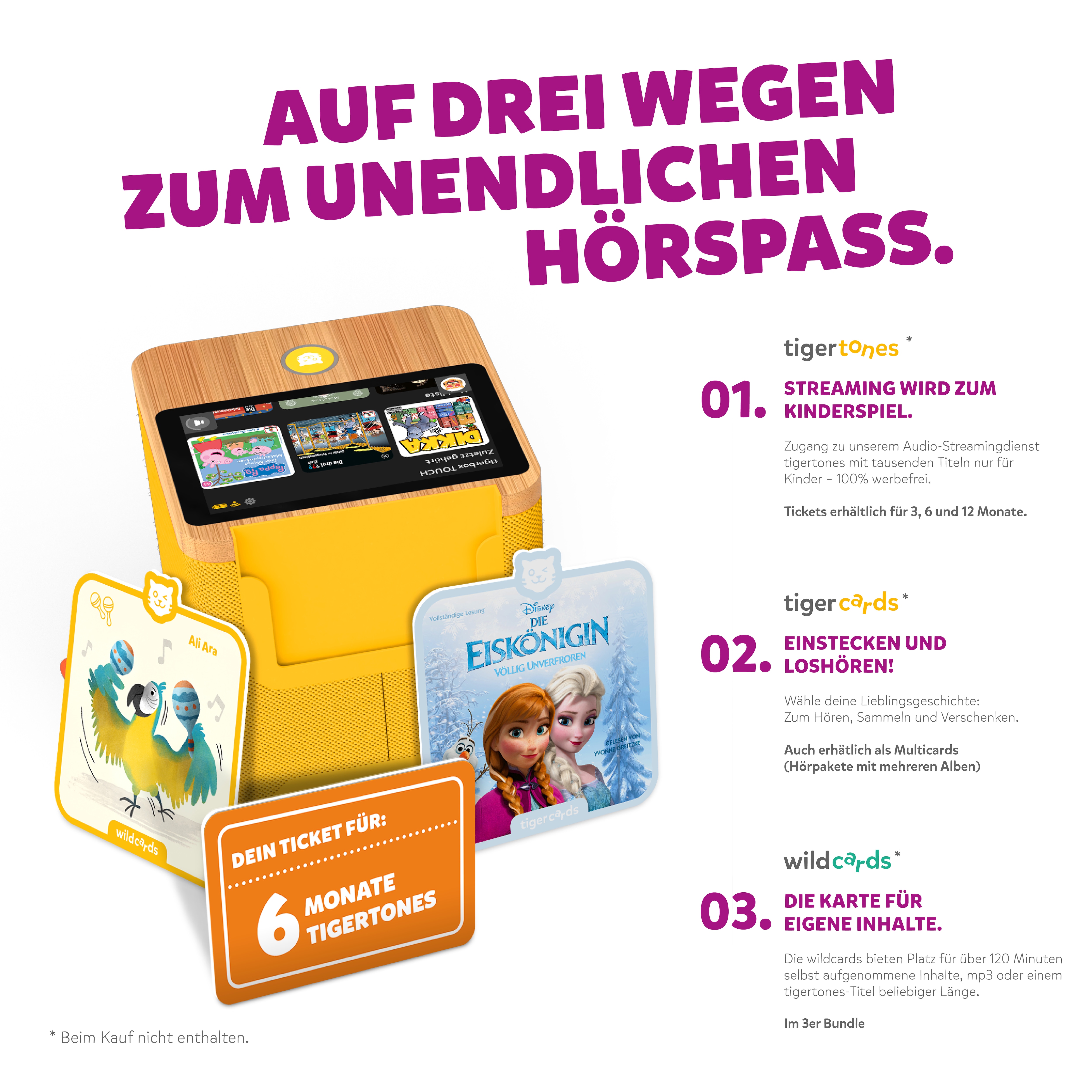 Tigerbox TOUCH PLUS - gelb (ltd.) (inkl. 3 Monate Gratis Ticket)