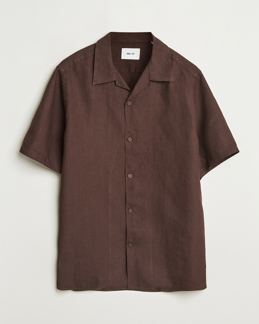 NN07 Julio Linen Resort Shirt Coffee