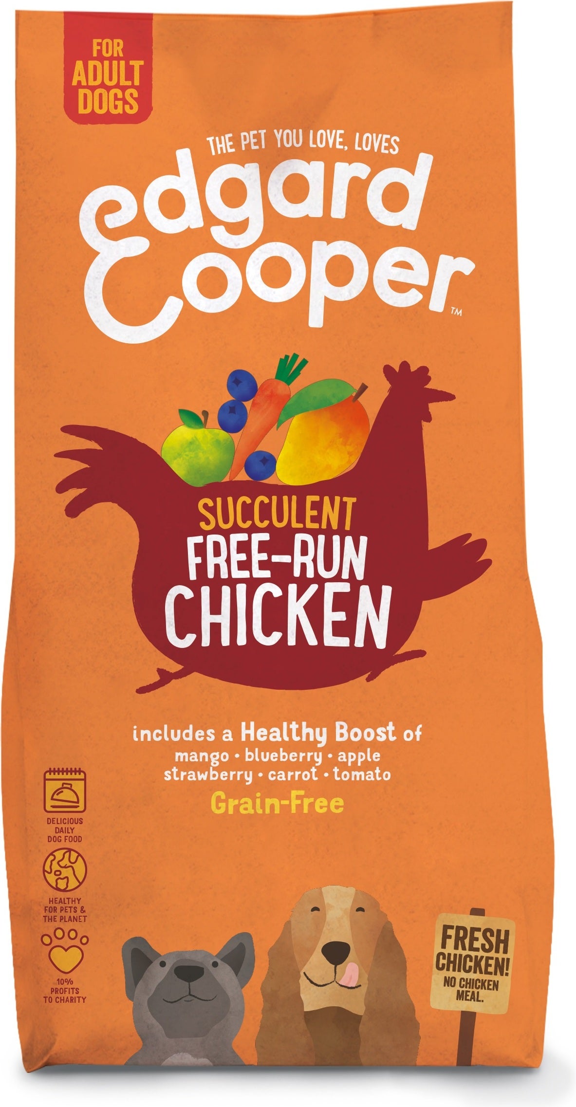 Edgard & Cooper hondenvoer verse scharrelkip adult 12 kg