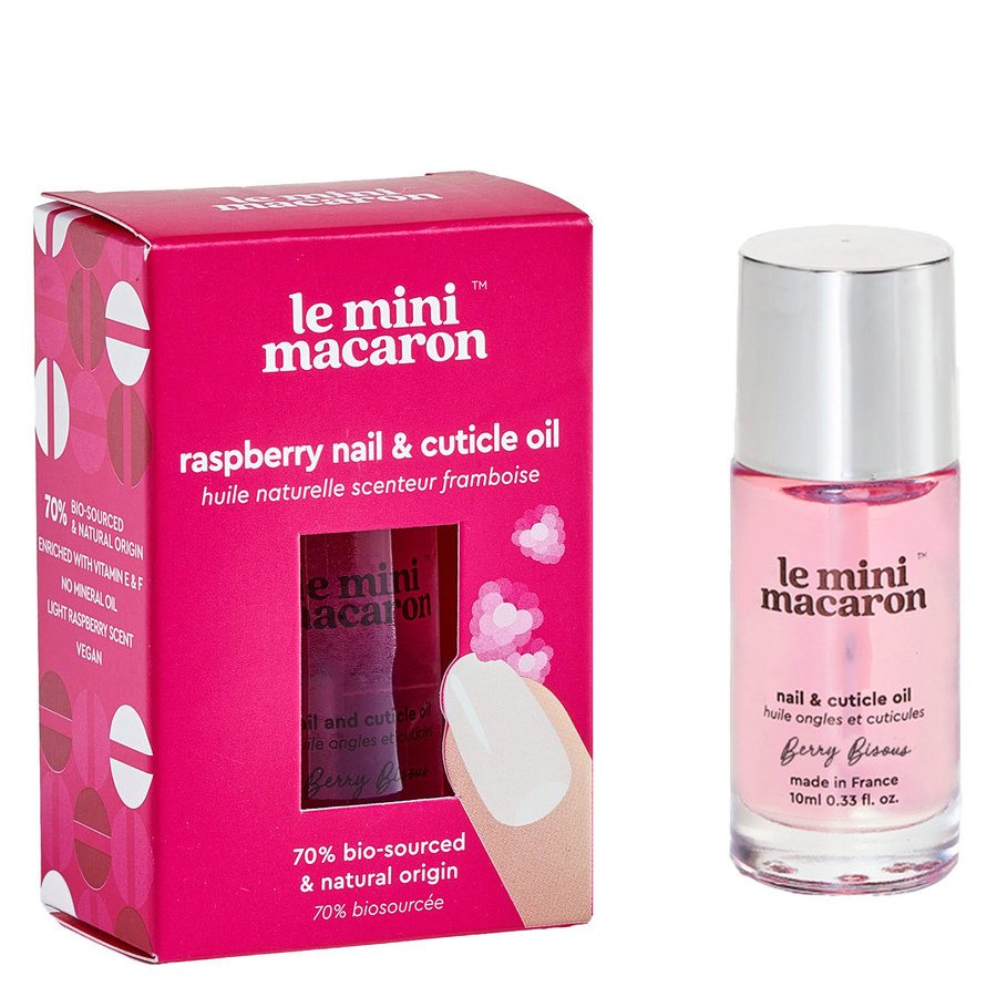 Le Mini Macaron Nail & Cuticle Oil Berry Bisous 10ml