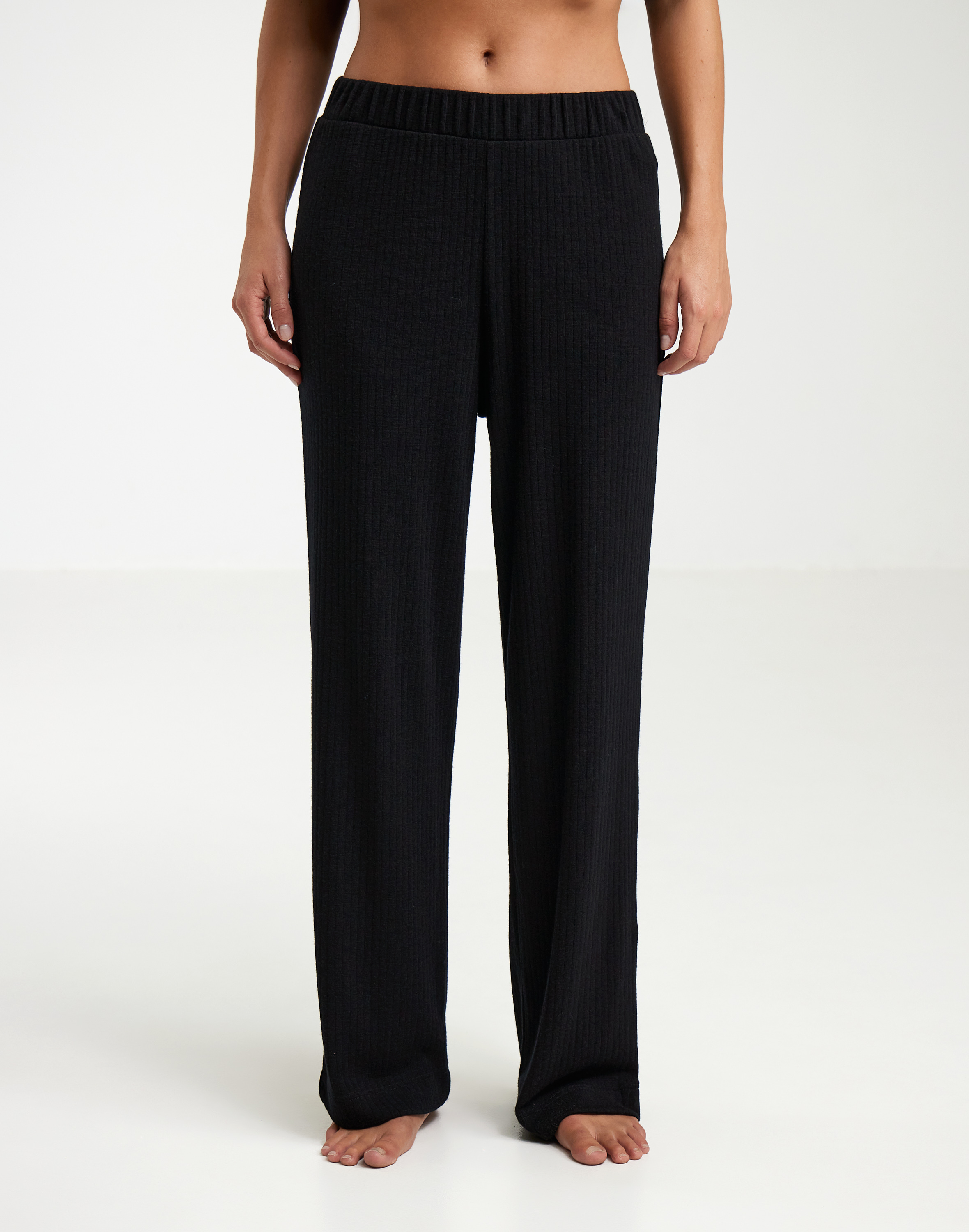 Broek met wijde pijpen voor dames in Zwart