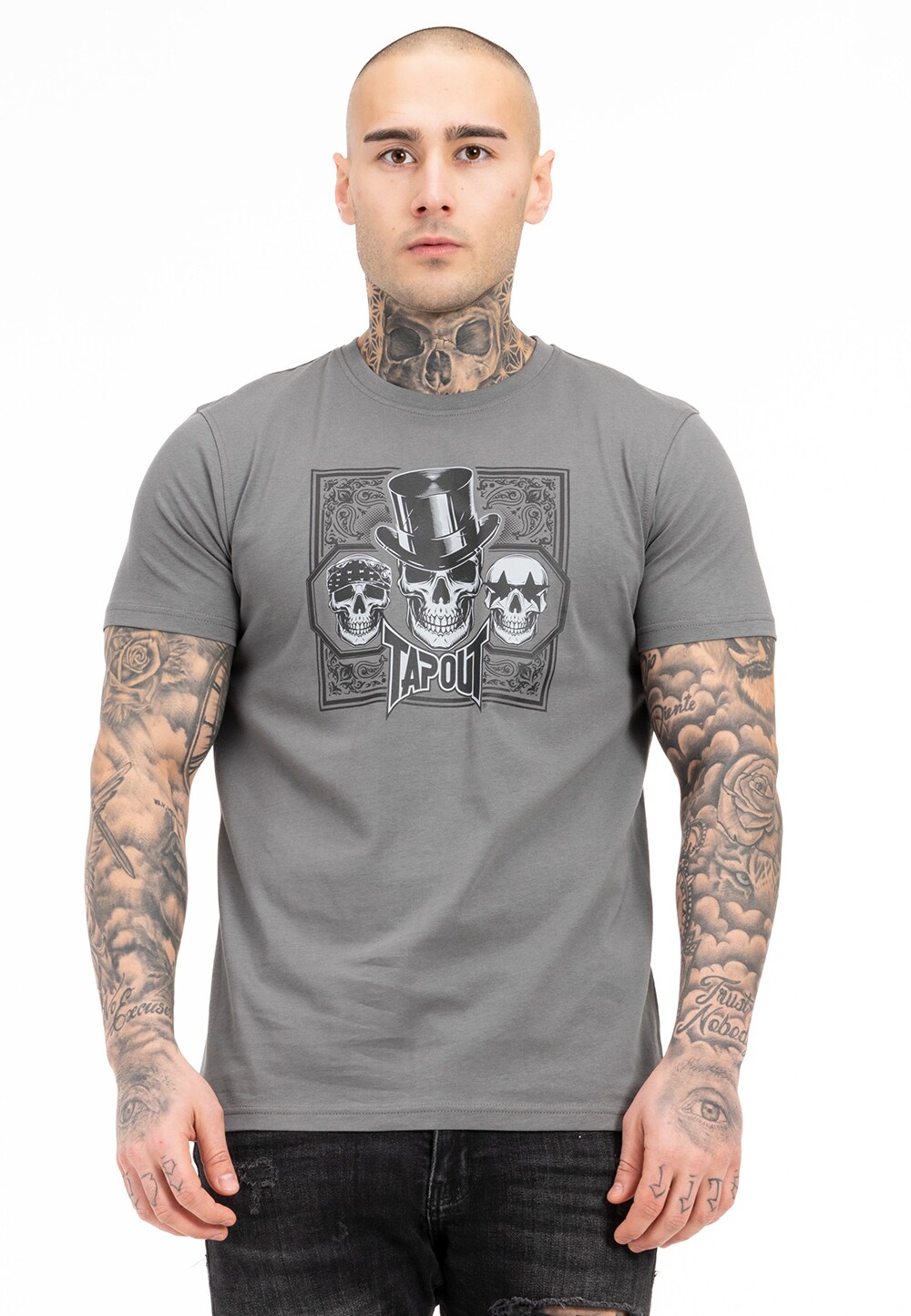 Tapout Herren T-Shirt normale Passform SKULL TEE