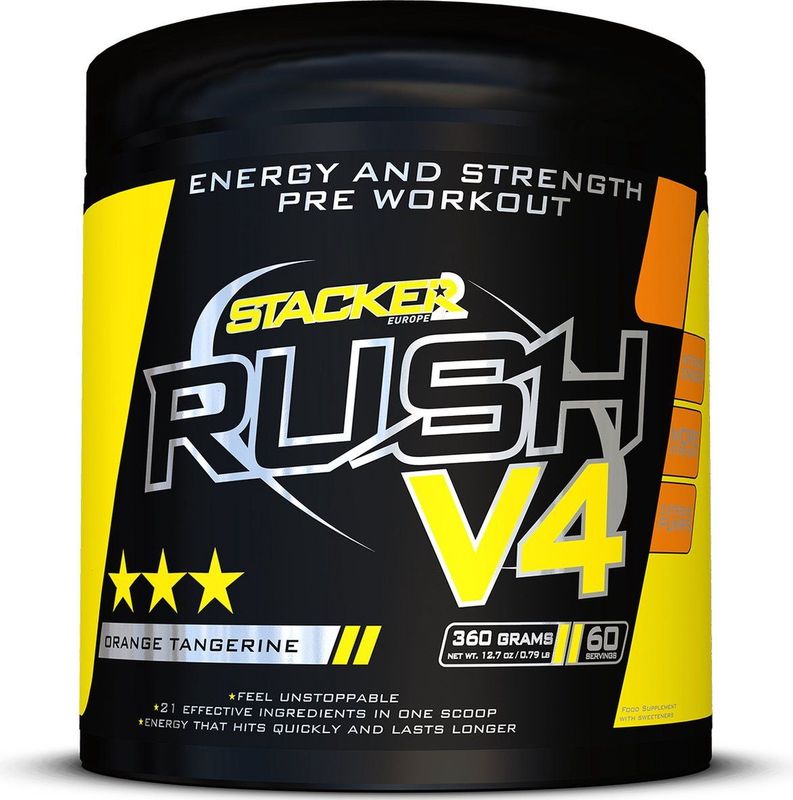Stacker 2 - Rush V4 - Sportdrank - Oranje - 60 Servings