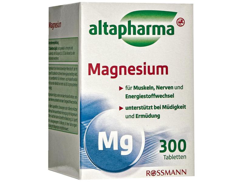 altapharma Magnesium 300 Tabletten Vegane Nahrungsergänzung mit Magnesium