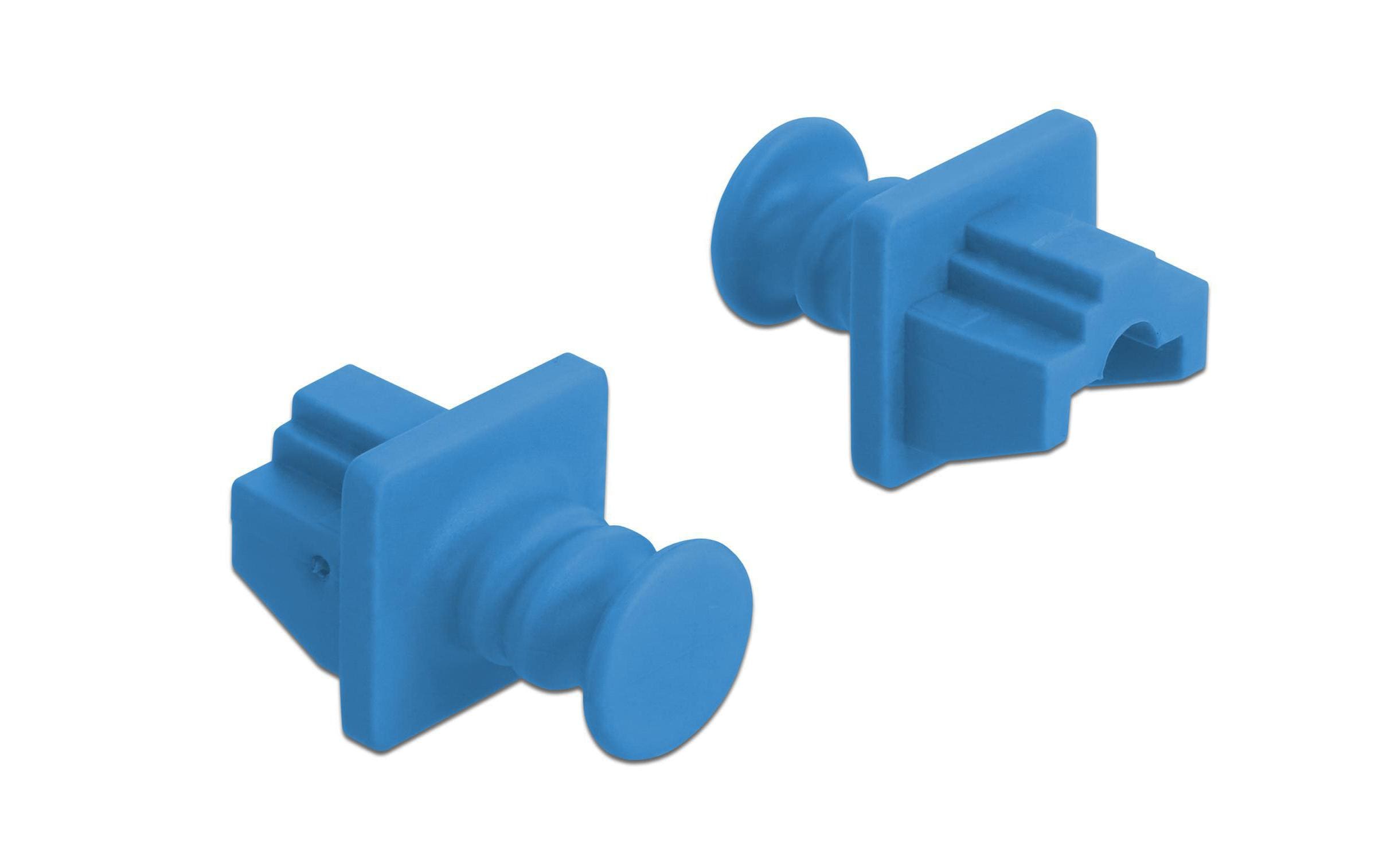 Blindstecker/Staubschutz RJ45 10 StückDelock Staubschutz für RJ45 Buchse 10 Stück blau