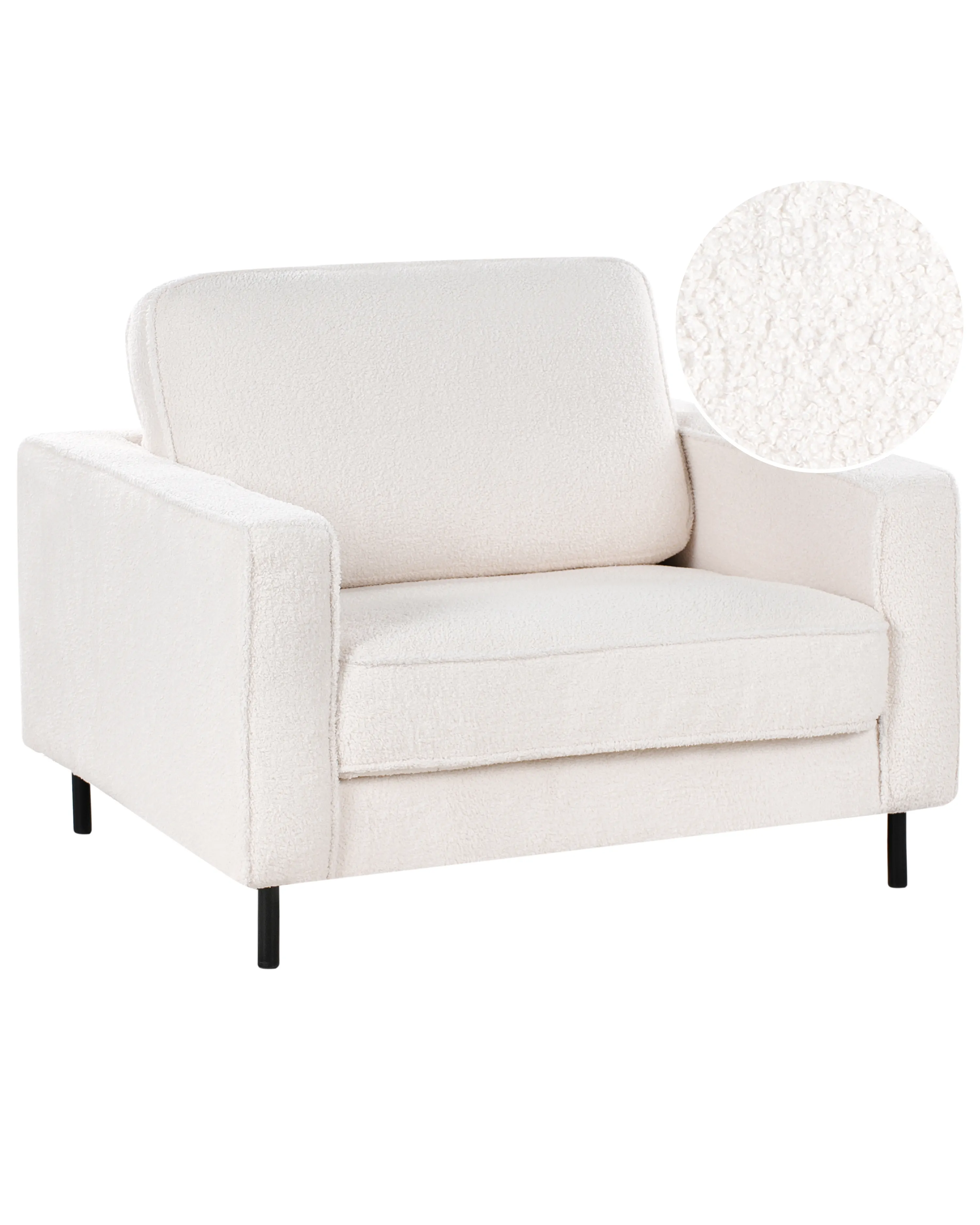 Fauteuil SAVALEN Bouclé Wit