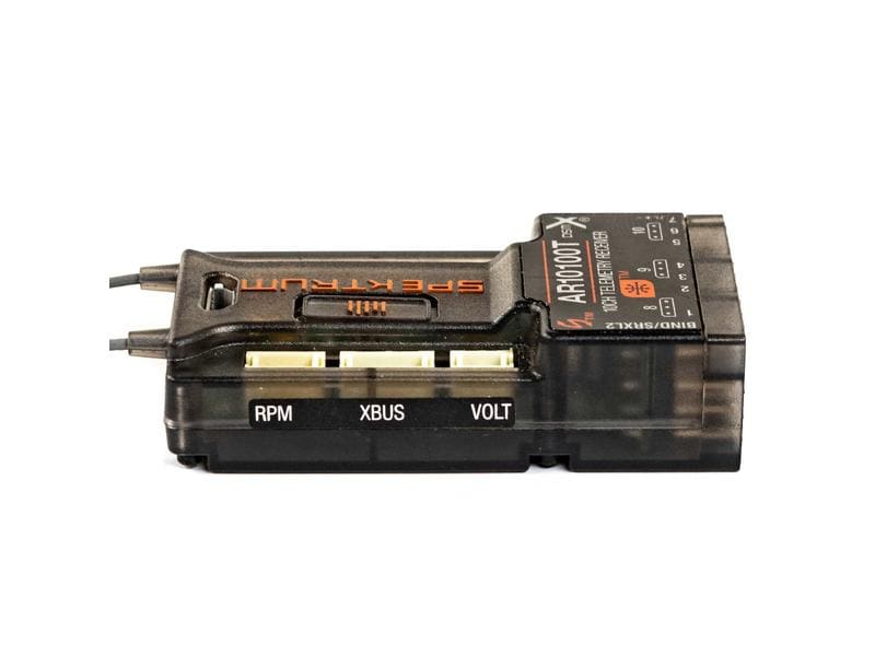 Spektrum Empfänger AR10100T, 2.4 GHz DSMX, 10-Kanal, Teleme 10-Kanal Spektrum DSMX Telemetrieempfänger für Flugmodelle