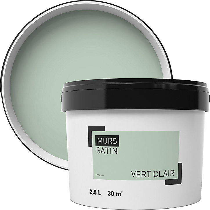 Peinture murale vert clair satin 2,5L