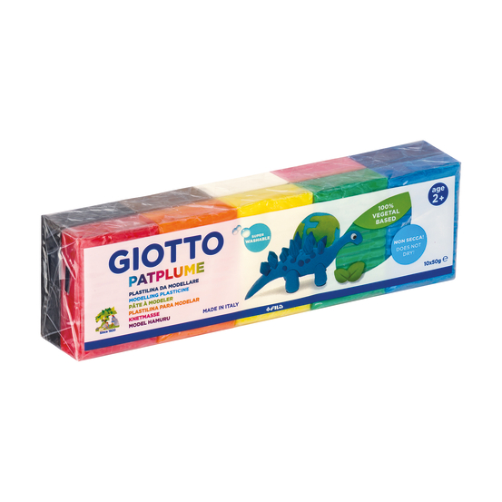 Ensemble de pains de pâte à modeler Giotto Patplume 50g x 10 pcs