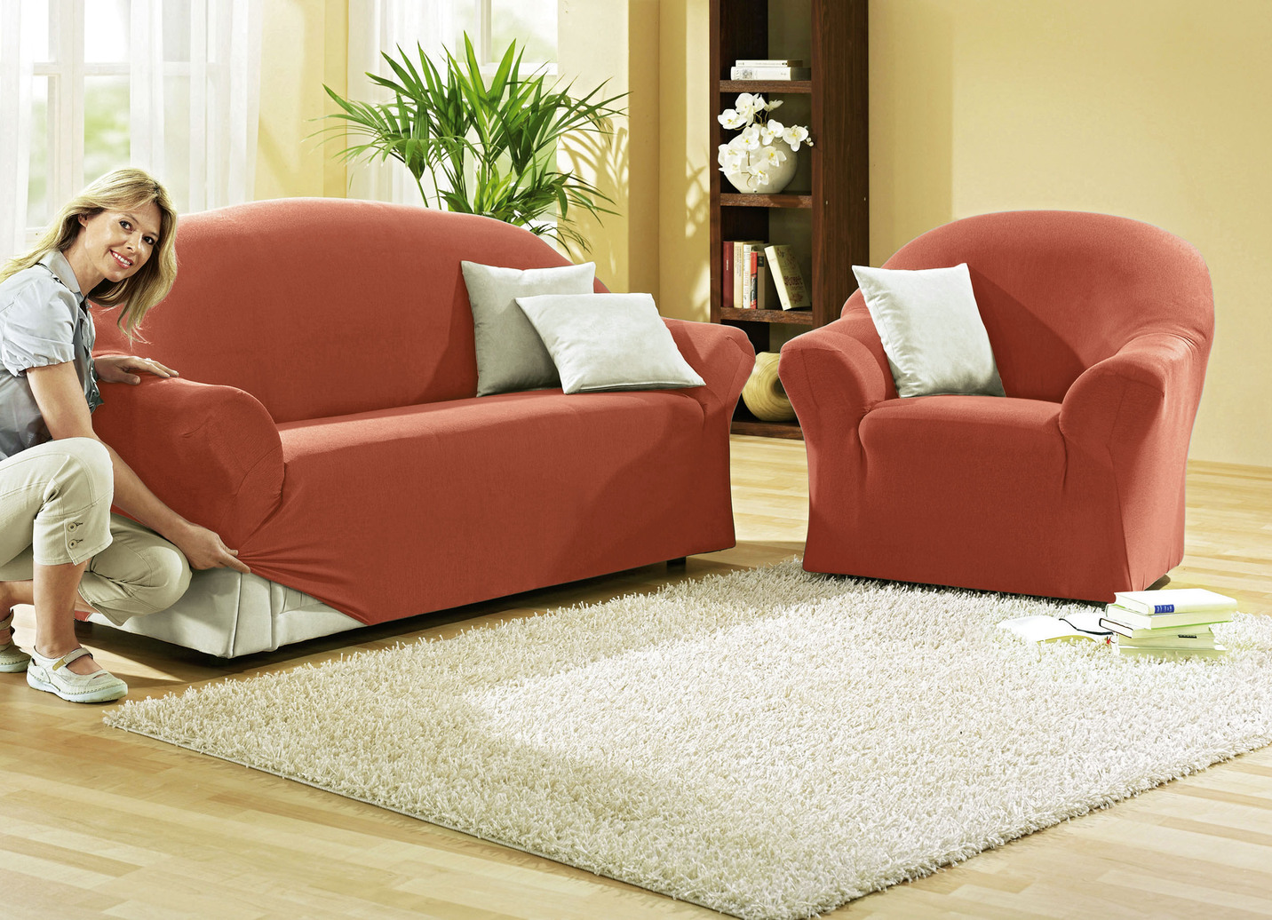Schützende Stretchbezüge für Sessel und Sofa