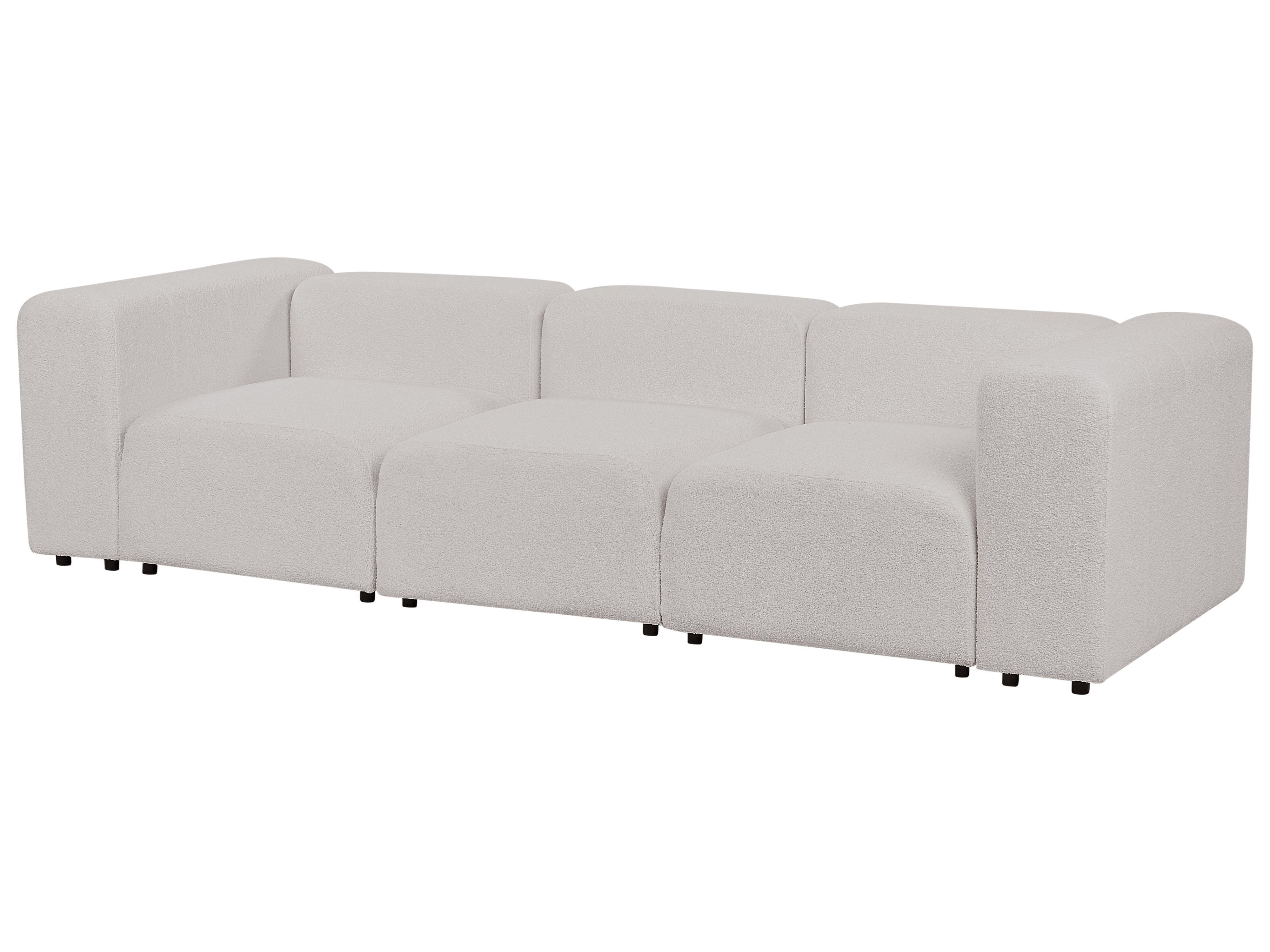 Modulaire bank 3-zits FALSTERBO Bouclé Lichtgrijs