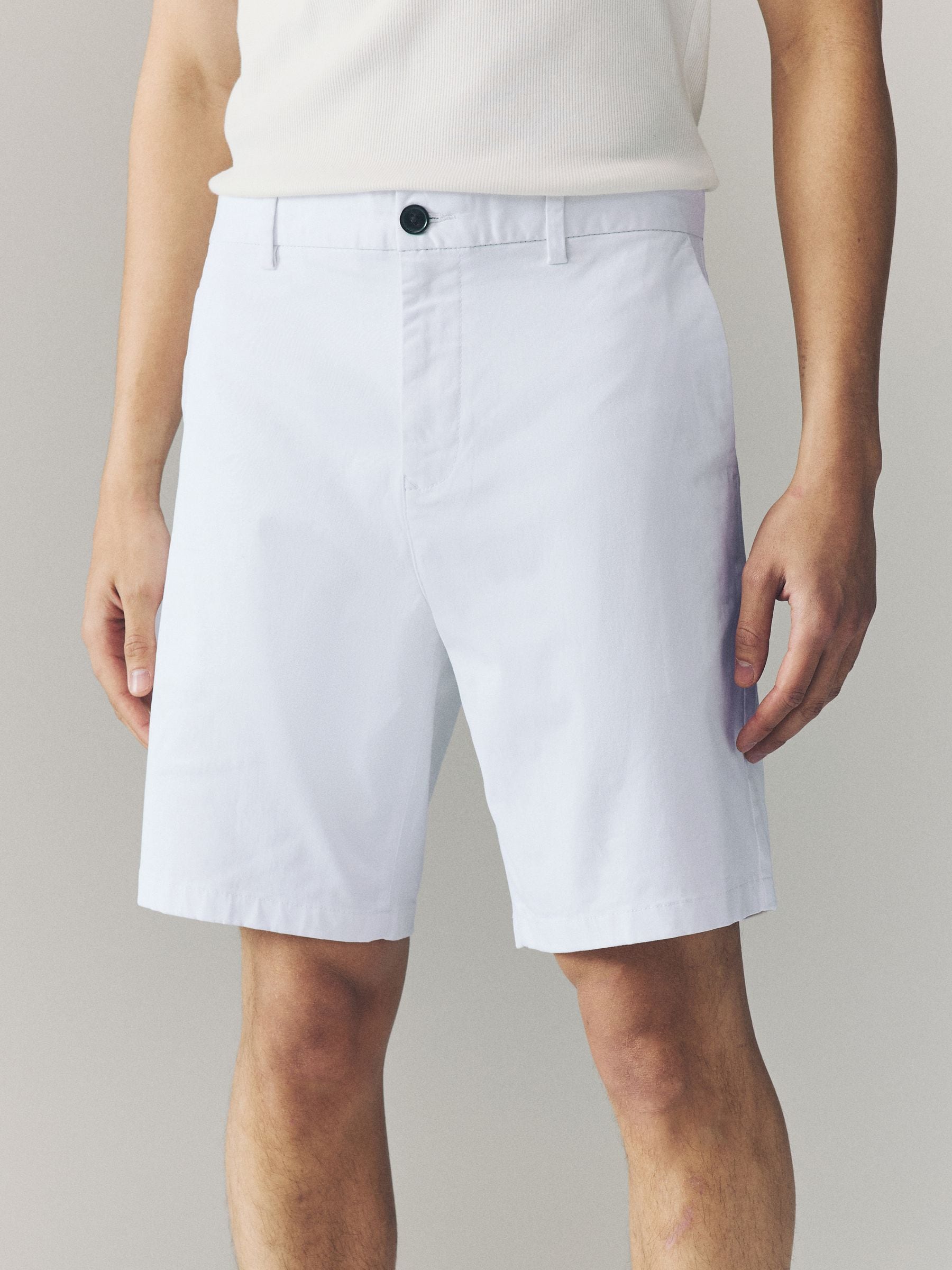 Neutraal - Slim Fit - Set van 3 chinoshorts met stretch