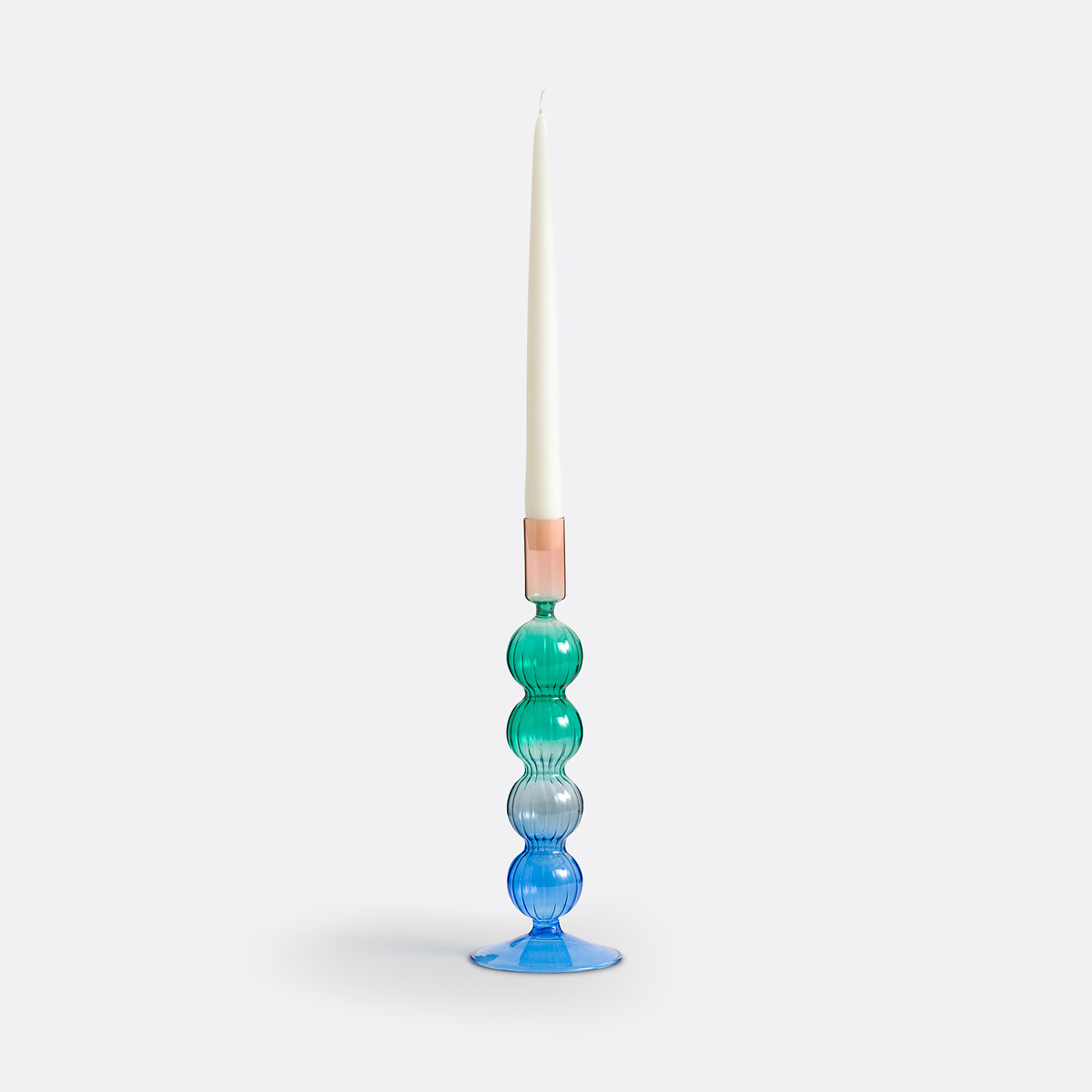 LA REDOUTE INTERIEURS<br>Castiçal em vitral H26,5 cm, Chilava