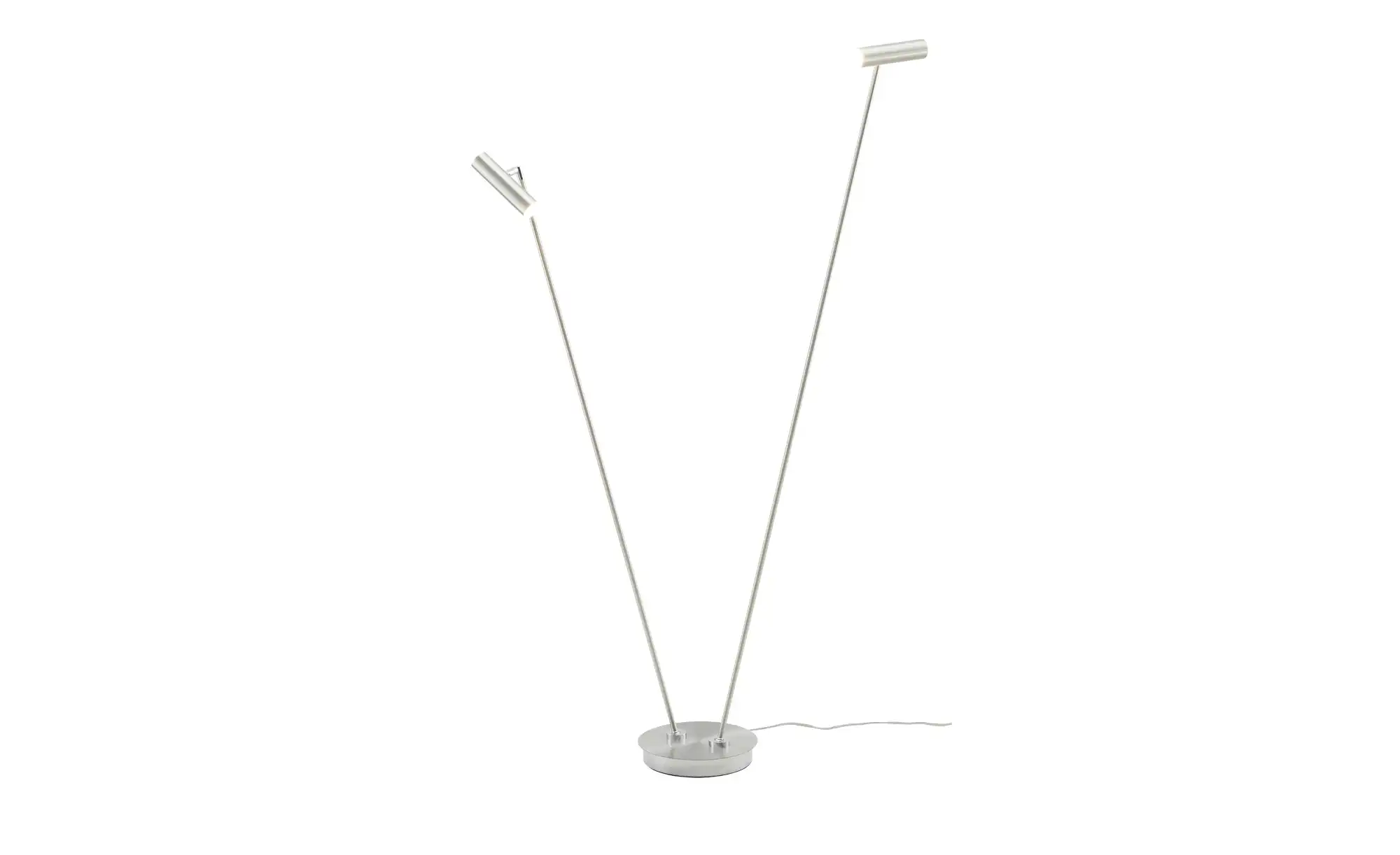 HELL-höllisch gutes Licht LED-Stehleuchte, 2-flammig, Nickel-matt