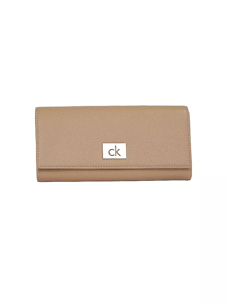 CALVIN KLEIN Geldbörse CK PLAQUE Large camel