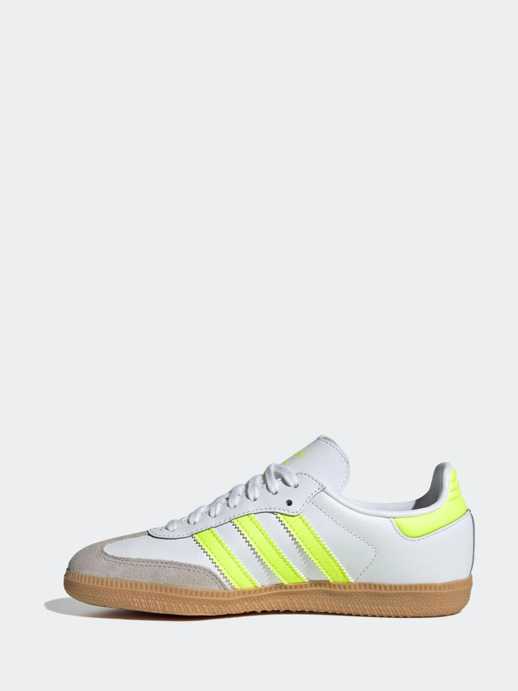 Wit/limoenkleur - adidas Originals Samba OG Junior Trainers