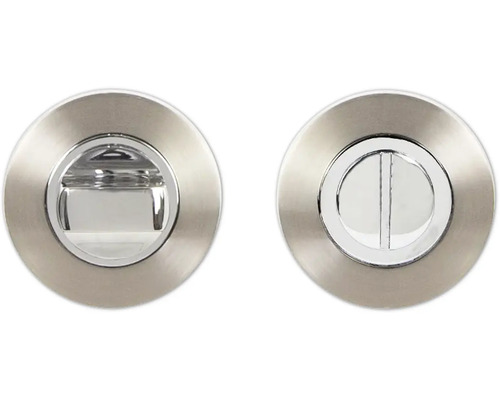 Paar rozetten WC roestvrij staal tweekleurig Ø 52 mm