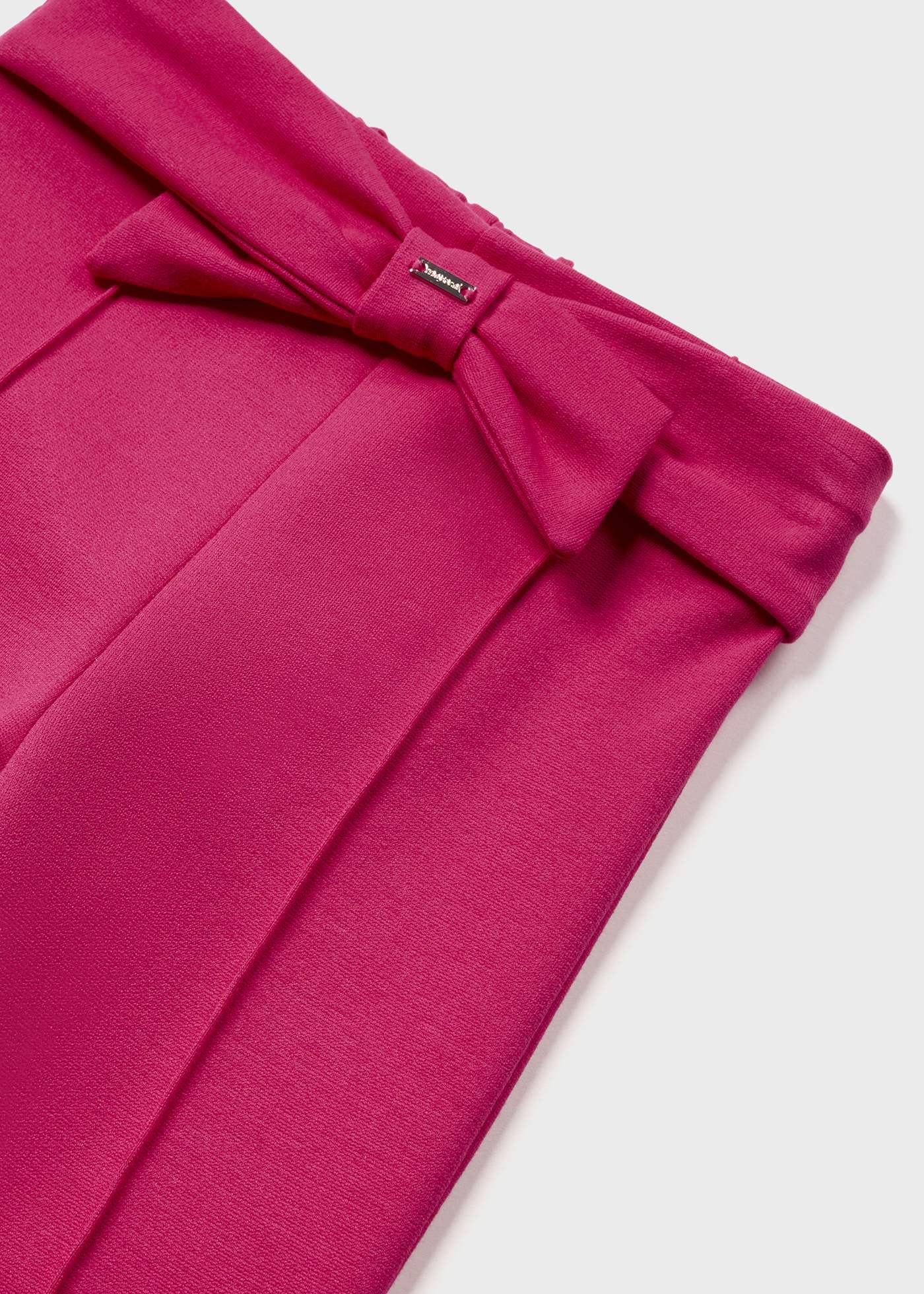 Calça comprida de malha Baby Roma com laço