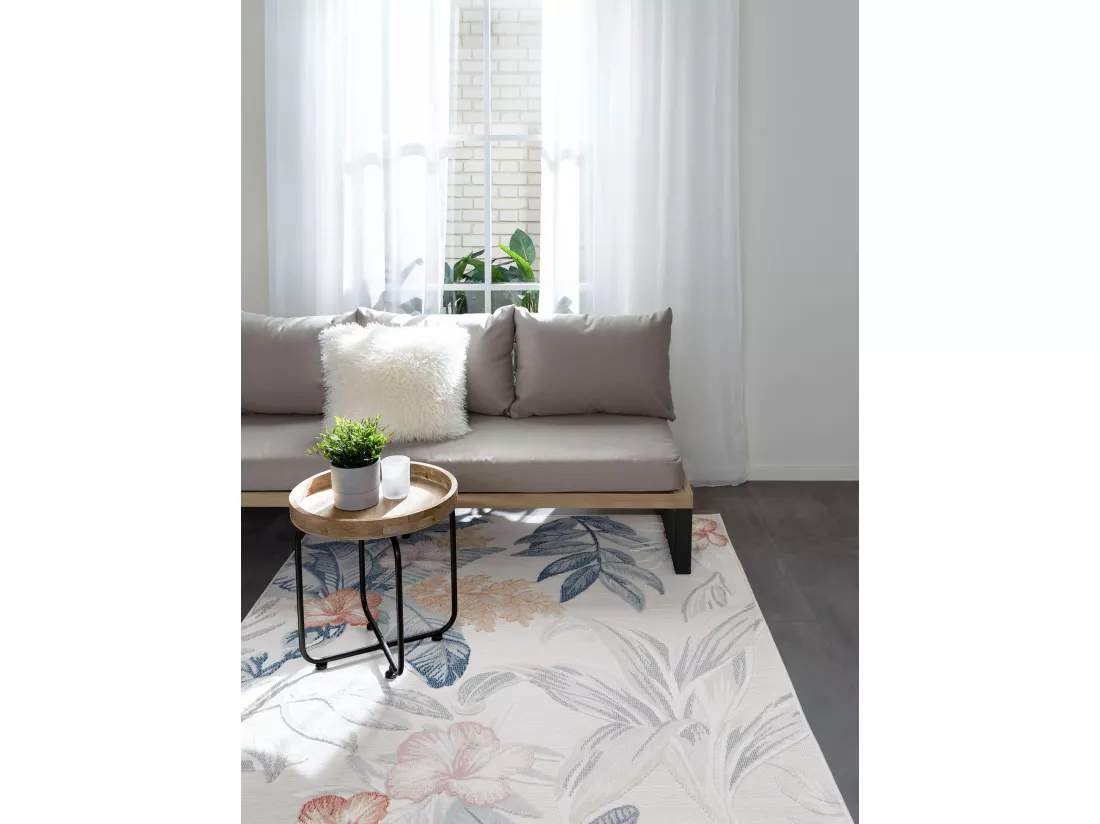 Tapis d'extérieur & intérieur Flora Multicouleur 200x300 cm