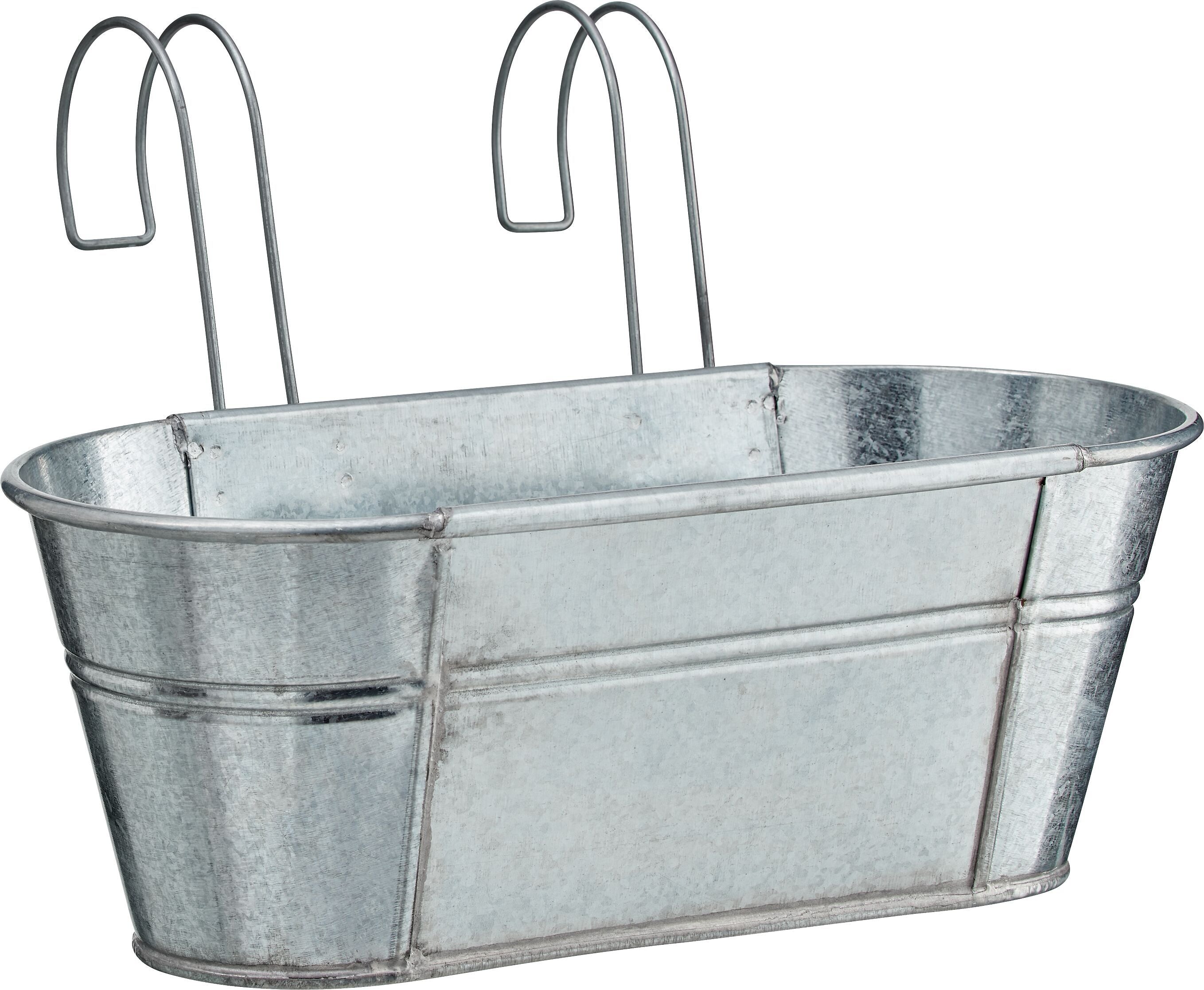 JANA Pflanzengefäss - Silber / B: 40.0 cm x H: 16.0 cm