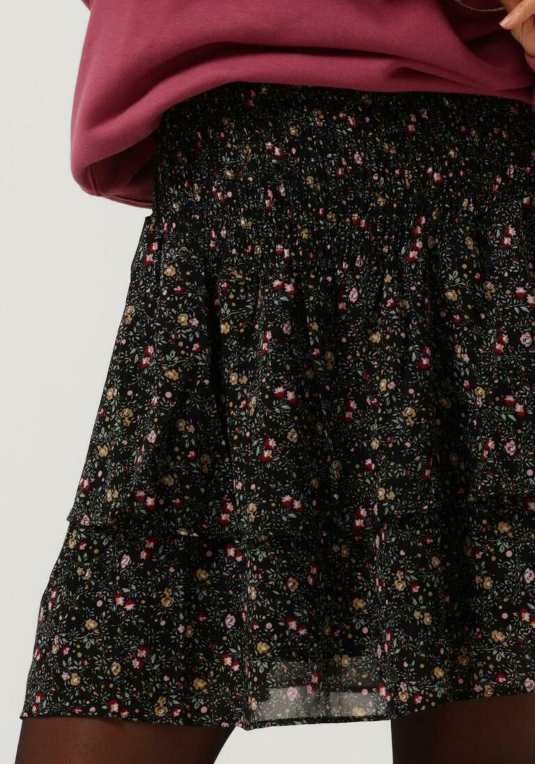 COLOURFUL REBEL donkergroene colourful rebel minirok noela mini flower mini layer skirt