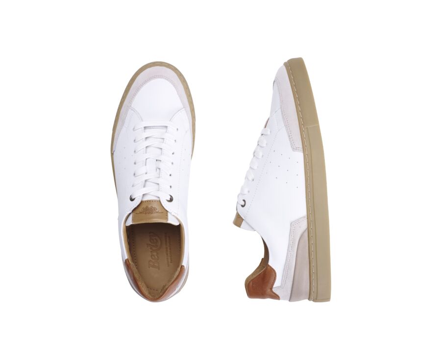 Sneakers homme Cuir Blanc - BELOKA