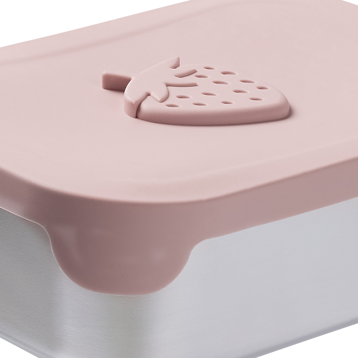 Topolino Pure Collection Brotdose aus Edelstahl rosa / silber