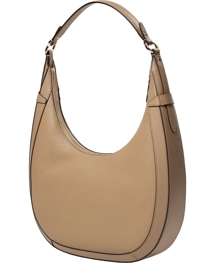 Michael Kors LG CRESCENT TZ HOBO SHLDR Camel