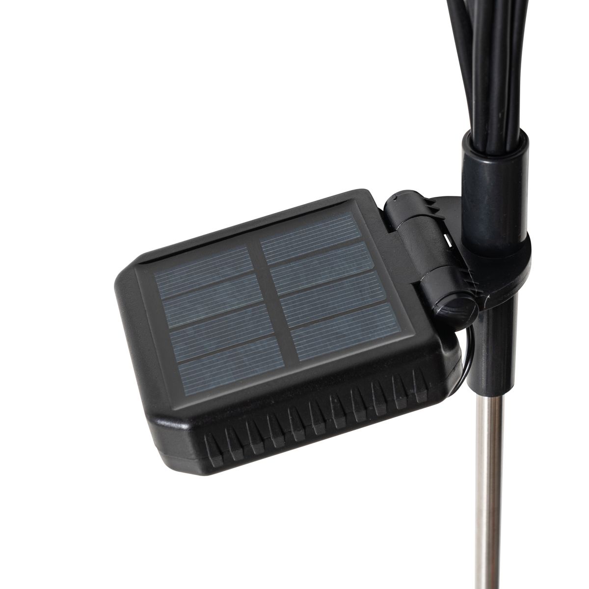 Set van 2 buitenlampen zwart incl. LED met solar en grondpin - Fire Fly