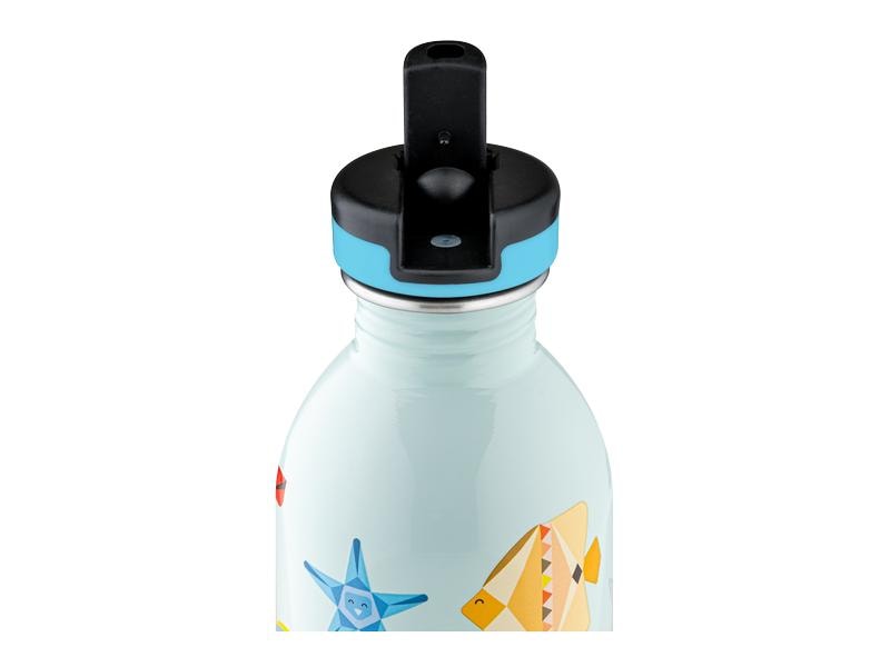 24Bottles Trinkflasche Urban mit Sportdeckel 250 ml, Sea Fr Trinkflasche aus rostfreiem Edelstahl