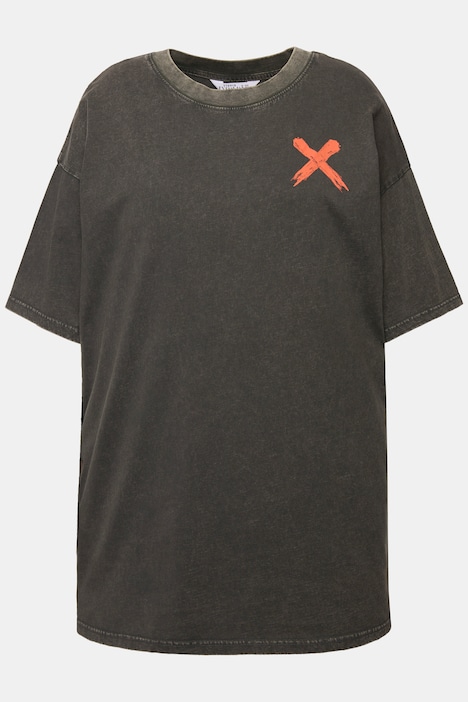 T-Shirt, Rundhals, Vintage Look, Rücken-Print