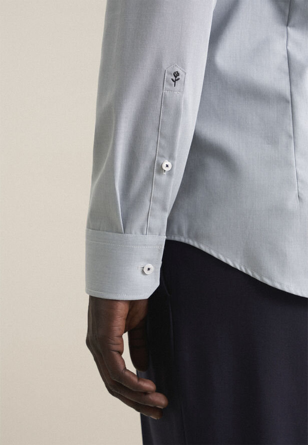Seidensticker Business Shirt Slim Long sleeve Kent-Collar Structure Green