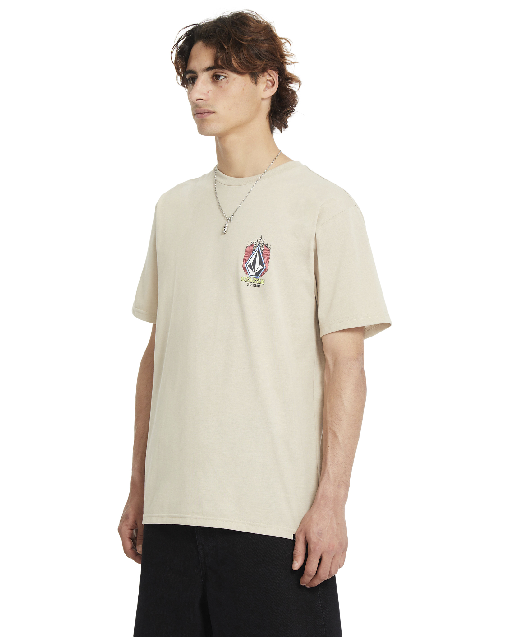 Volcom Draggin Stone SS Light Khaki