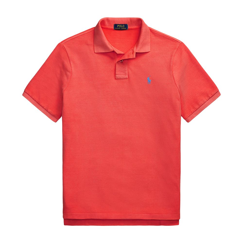 Mesh Slim Fit Pique Herre Rød