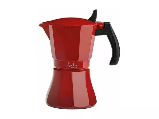 Cafetière Italienne JATA HCAF2006 Rouge Aluminium (6 Tasses)