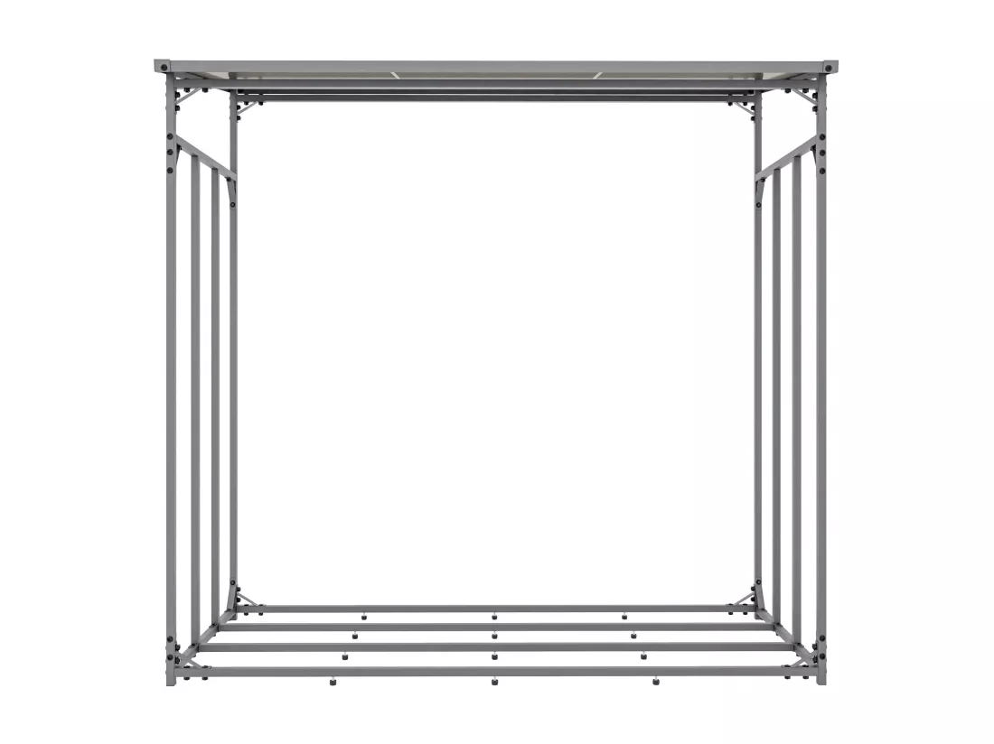 Etagère bois de cheminée - Métal - 165 x 70 x 165cm - Anthracite - Ruston