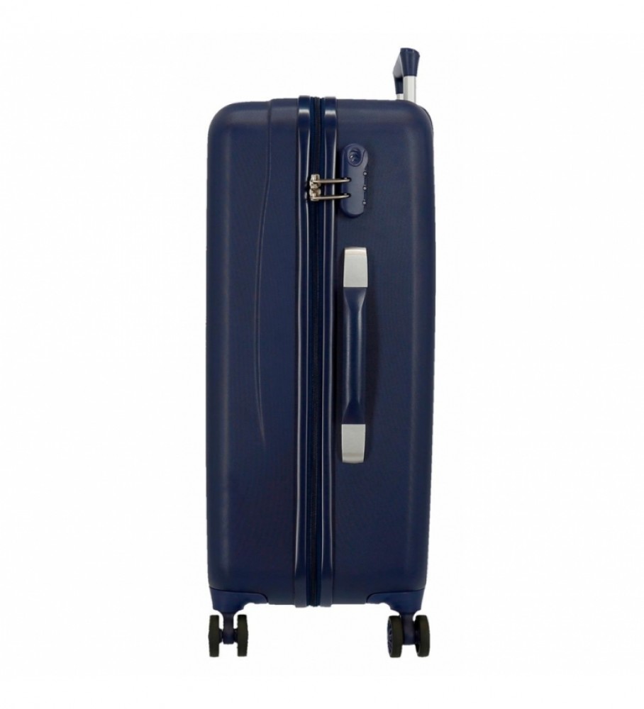 Conjunto de malas rígidas Joumma Bags Capitão América, azul - 68x48x26cm -
