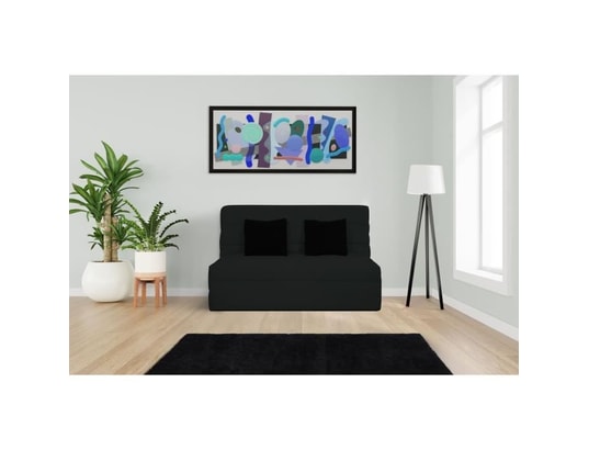 DUNLOPILLO - Banquette bz - noir - matelas slyde 13cm - anti-a