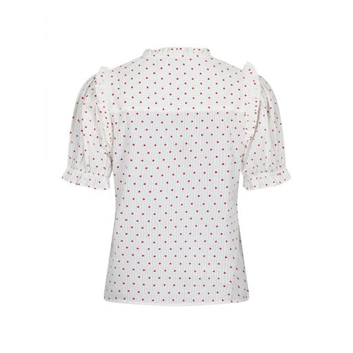 Neo Noir Rosalie Heart Bluse, White, 38