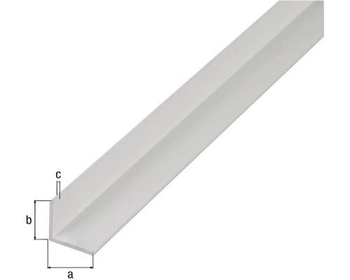 Aluminium hoekprofiel, wit, 15x15x1 mm, 2 m