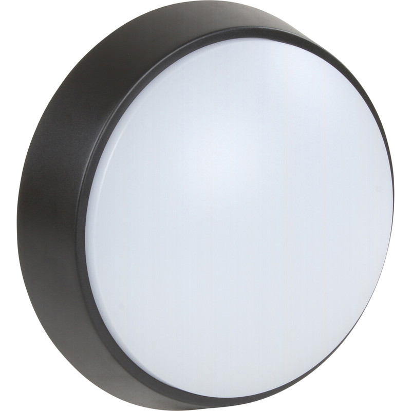 Luceco rond LED buitenlamp zwart/wit IP54 10W 700lm 4000K