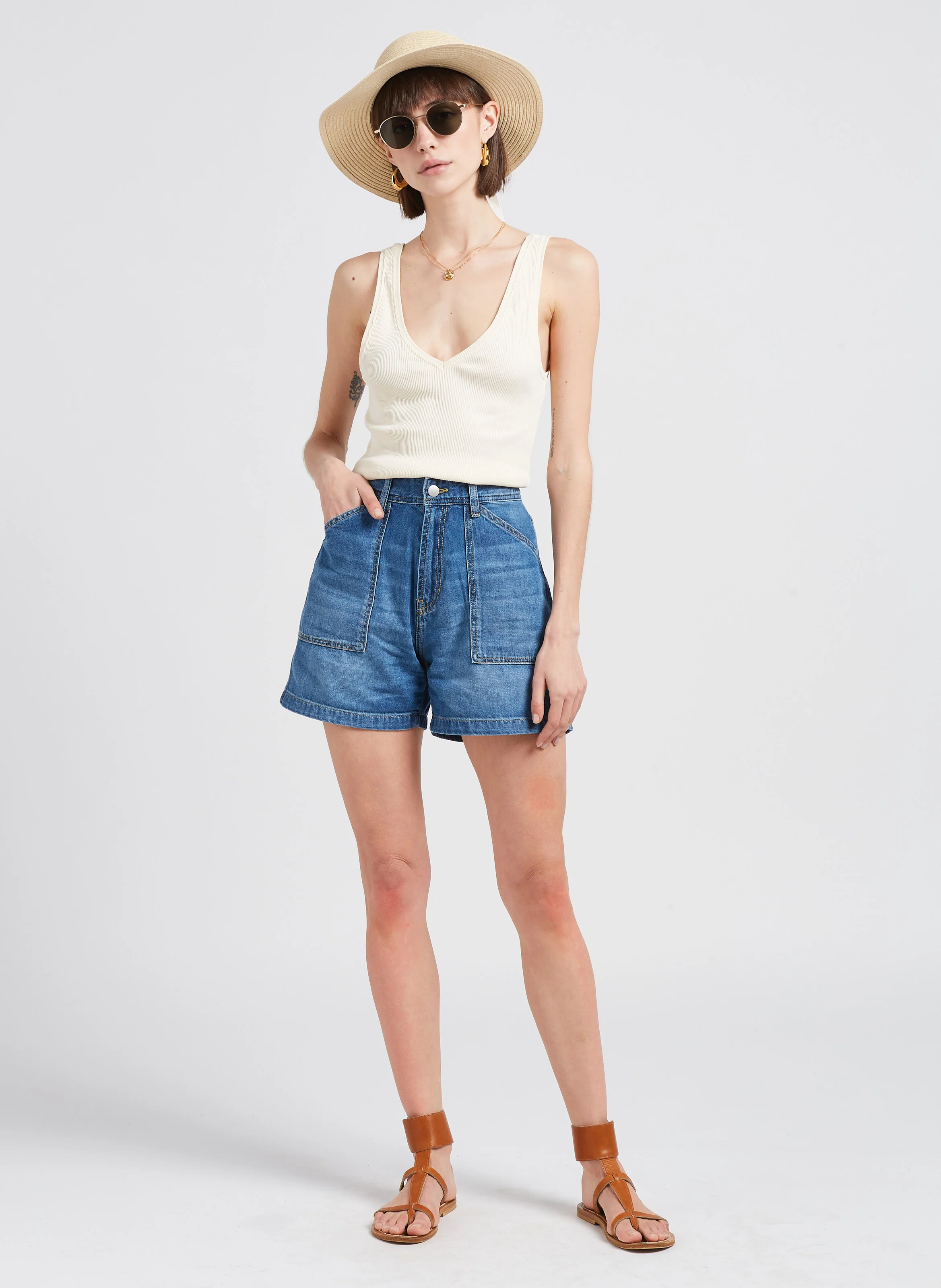 MARY - Short en jean| Bleu