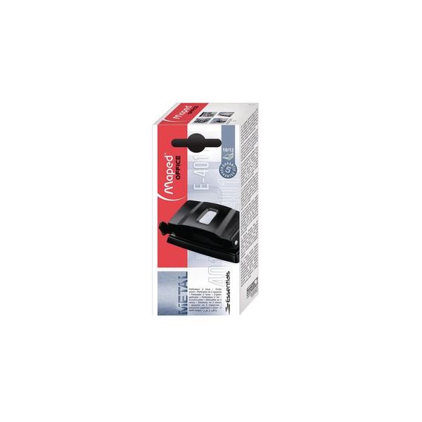 Maped Furador Essentials E4011 Capacidade de Furação de 12 Fls 2 Furos Preto