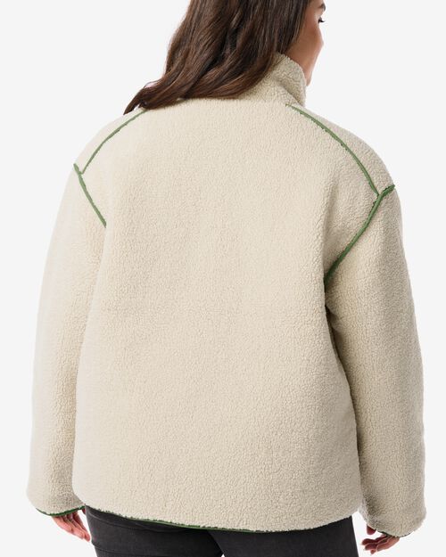 veste Eloise réversible avec tissu peluche pour femmes vert