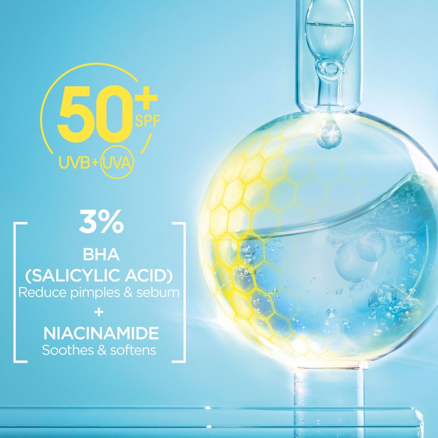 Garnier SkinActive PureActive BHA + Niacinamide Daily UV SPF50+ 40ml