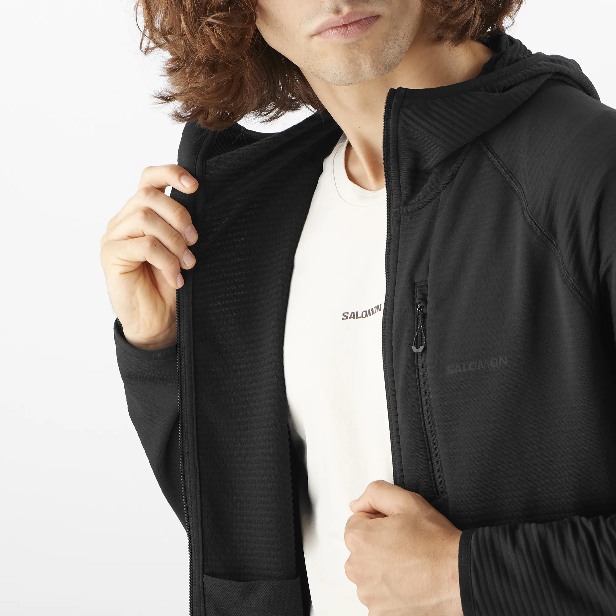 Salomon Men's Essential Lightwarm Hoodie Deep Black